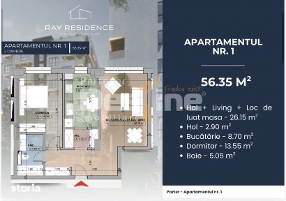 Apartament 2 camere Cornitoiu - Ray Residence