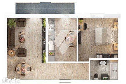 Apartament nou 2 camere, 56 mp, etaj 1 - Zona Rahovei/ Doamna Stanca