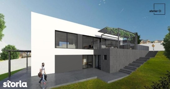 Vilă nouă design mediteranean, proiect deosebit și panoramă- 285.000 E