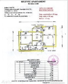 Apartament 2 camere de vanzare, str. Ardealului, Bacau