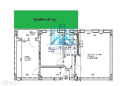 GRADINA 40 mp!Parcare intabulata!Apart. 2 camere,65 mp,Pacurari-Rediu