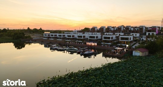 Ansamblu finalizat de vile la Snagov- deschidere la lac, ponton