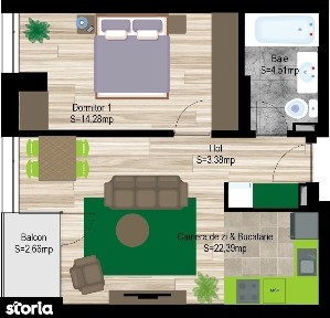 Studio modern în ansamblul Avanera Bacău - S3