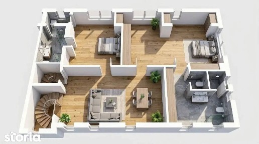 Triplex luminos cu rooftop de 80 mp, în Dorobanți