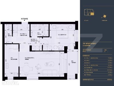 Apartament cu 2 camere si 2 bai, Smart Home, 60 mp - Complex Rezidenti