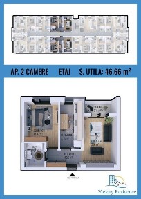 Pret promotional ! 2 Camere, Victory Residence, Militari, Rezervelor 65, Predare la cheie