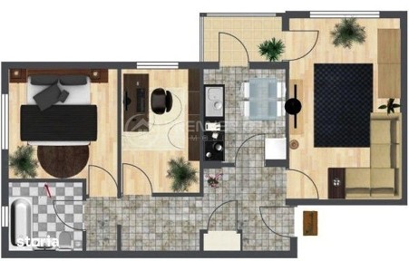 Etaj 1! Apartament 3 camere 61mp decomandat, Palas Mall, CT