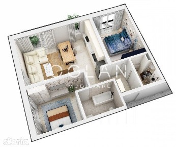 Apartament 3 camere cu balcon generos,- comision 0%