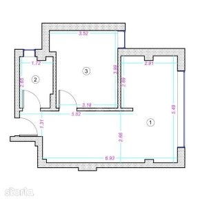 Apartament 2 camere, 45 mp, finisat, zona Donath
