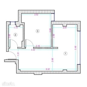 Apartament 2 camere, 45 mp, finisat, zona Donath
