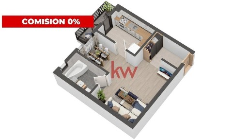 Apartament 1 camera | 36 mp | Parter | Parcare inclusa | Valea Lupului