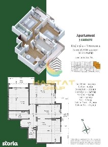 Pallady 3 camere decomandat spatios 98 mp bloc tip Boutique