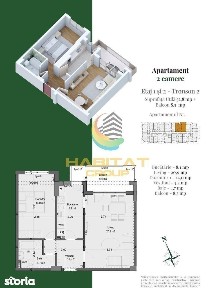 Pallady 2 camere decomandat spatios 61 mp bloc tip Boutique
