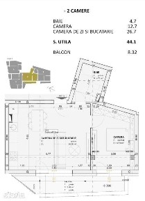 Apartament 2 camere, FINISAT LUX, nZEB, zona Centrala