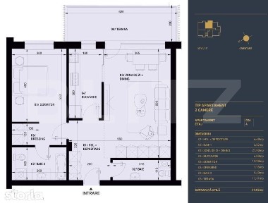 Apartament cu 2 camere si 2 bai, Smart Home, 60 mp - Complex Rezidenti