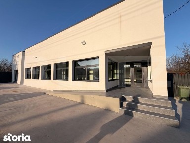 Spatiu 245 mp cu 10 parcari, curte logistica si rampa marfa - DN Rac