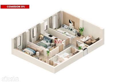 Apartament 3 camere 80 mp | Bloc nou | Parcare inclusa | Valea Lupulu