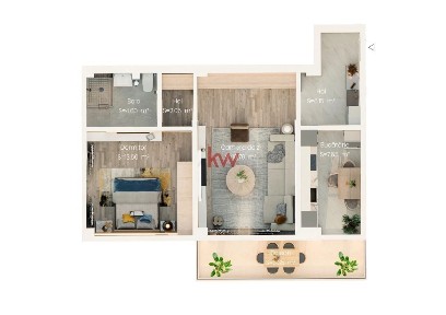 Apartament 2 camere 56 mp | Bloc nou | Parcare inclusa | 94.000€ |
