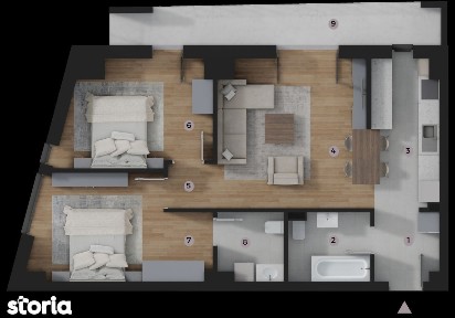 Apartament de vanzare, 3 camere, in blocul C2, Zona Tatarasi-Venetia