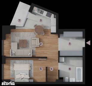 Apartament de vanzare, 2 camere, bloc C1, Zona Tatarasi-Venetia
