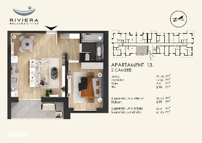 Apartament cu 2 camere - RIVIERA ORADEA