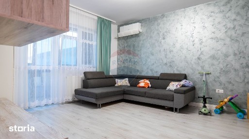 Dobroesti - vanzare apartament 2 camere mobilat complet, cu terasa