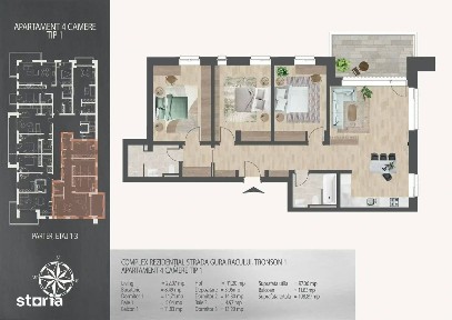 4 camere decomandat 7 minute de metrou 0% Comision Direct Dezvoltator