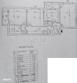 3 camere Dorobanti decomandat, inst. schimb., an 1983, 78 mp, renovat