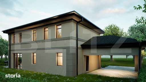 Casa individuala 4 camere, 126mp, 445 teren liber, clasa A+, zona Flor
