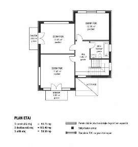 Vila P+1, 122.70 mp, incalzire in pardoseala, teren 684 mp, zona Valea
