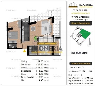 9 Vista Grigorescu - 0% Comision - 3 camere - 300 m de Metrou, 7