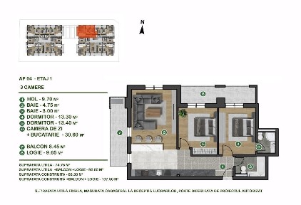 |Ap3 camere |S6Militari-Pacii / Incalzire pardoseala|La cheie|