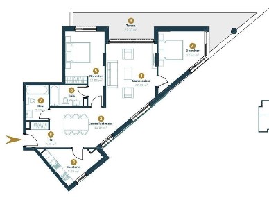 Apartament finisat | 3 camere | 2 bai | terasa 22mp | Intre Lacuri