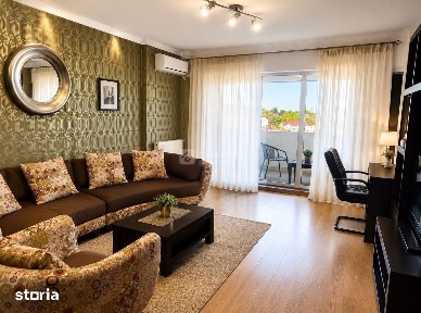 Central - bloc nou, 2 camere spatios, mobilat si utilat, balcon