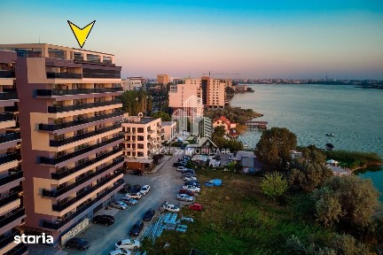 Apartament 2 cam, Mamaia zona Rex, la alb, vedere lac