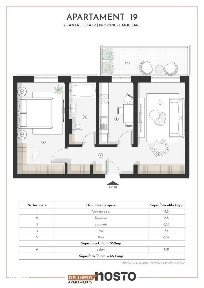 Apartament 2 camere STANDARD - CAMERE DECOMANDATE, BUCĂTĂRIE INCHISĂ