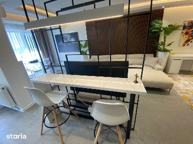 Apartament cu 2 camere complet mobilat si utilat modern.
