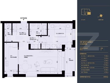 Apartament cu 2 camere si 2 bai, Smart Home, 60 mp - Complex Rezidenti