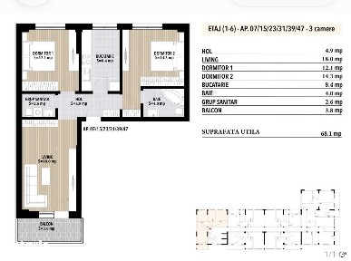 Apartament 3 Camere Decomandat / 2 Băi/ Sector 4, Dealul Cucului