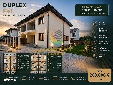 Vânzare DUPLEX 140 mp | Popești Leordeni | Strada Astrelor