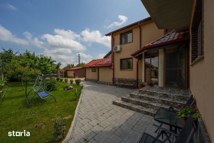 Afumati - Trandafirului, casa caramida 6 camere, teren 750 mp, 2 gar
