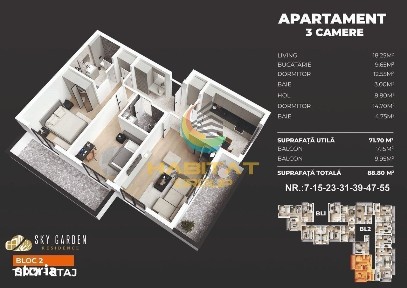 Apartament cu 3 camere, metrou, Berceni, GATA DE MUTAT