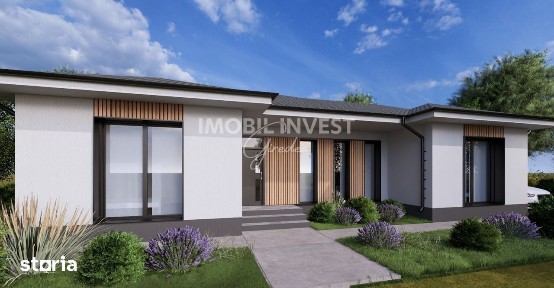 Casa moderna individuala, 3 camere, 2 bai, 300 mp teren