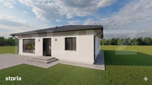 Casa moderna pe parter, la cheie, 125 mp - Proiect Exclusiv
