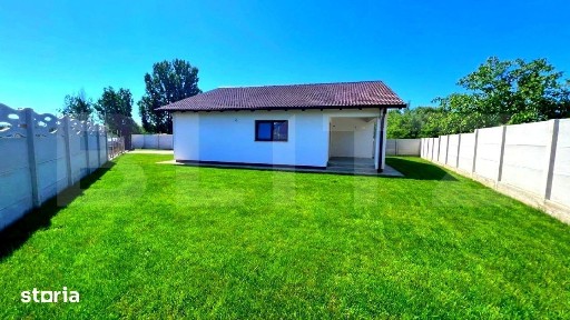 Casa cu 3 camere, 90 mp, pe un nivel, 454 mp teren, cartier Orizont