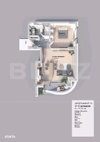 Apartament 2 camere, 50.20 mp, zona Galata