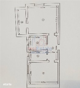 Etajul 2 - Apartament 2 camere cu parcare Pacurari - Kaufland