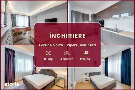 Cortina North || 3 camere || Birou || Vedere panoramică || Comision 0%