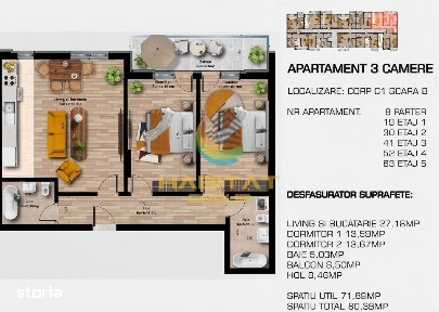 Apartament 3 camere aproape de M Berceni