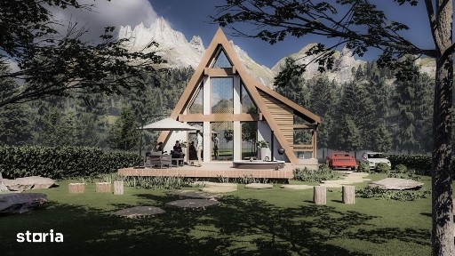 Casa noua in faza de proiect | A-frame | ideala investitie | Rasnov